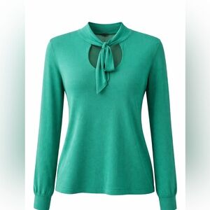 Ann Taylor Teal Long Sleeve Top